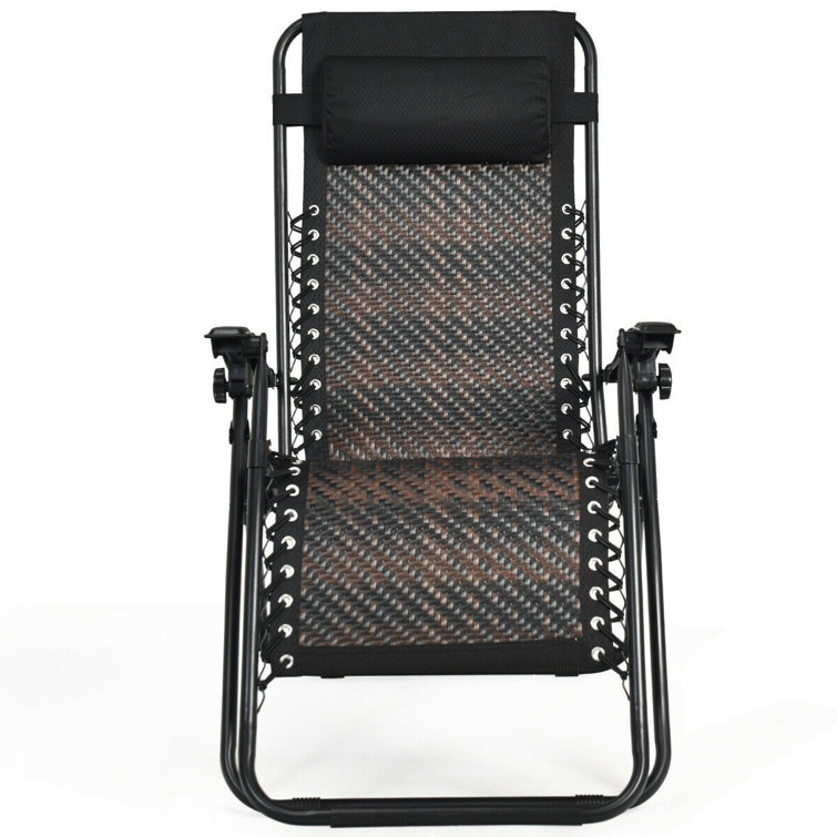 Arlmont & Co. Tinker Outdoor PE Rattan Reclining Zero Gravity Chair